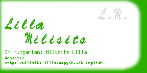 lilla milisits business card